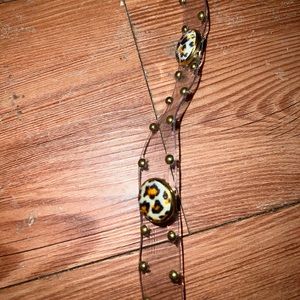 clear cheetah print belt